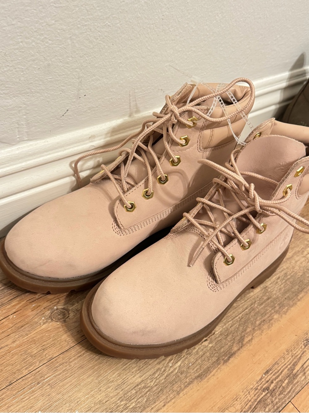 Timberland Blush Pink Lace Up Boots